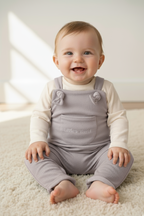 İlikli Bebek Salopet Lavanta Grisi  | Little's World