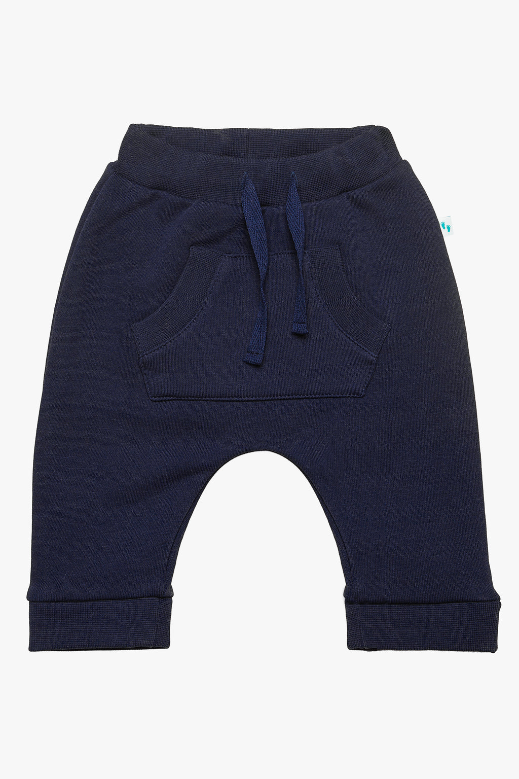 Pamuklu lacivert bebek pantolon - ön görünümü