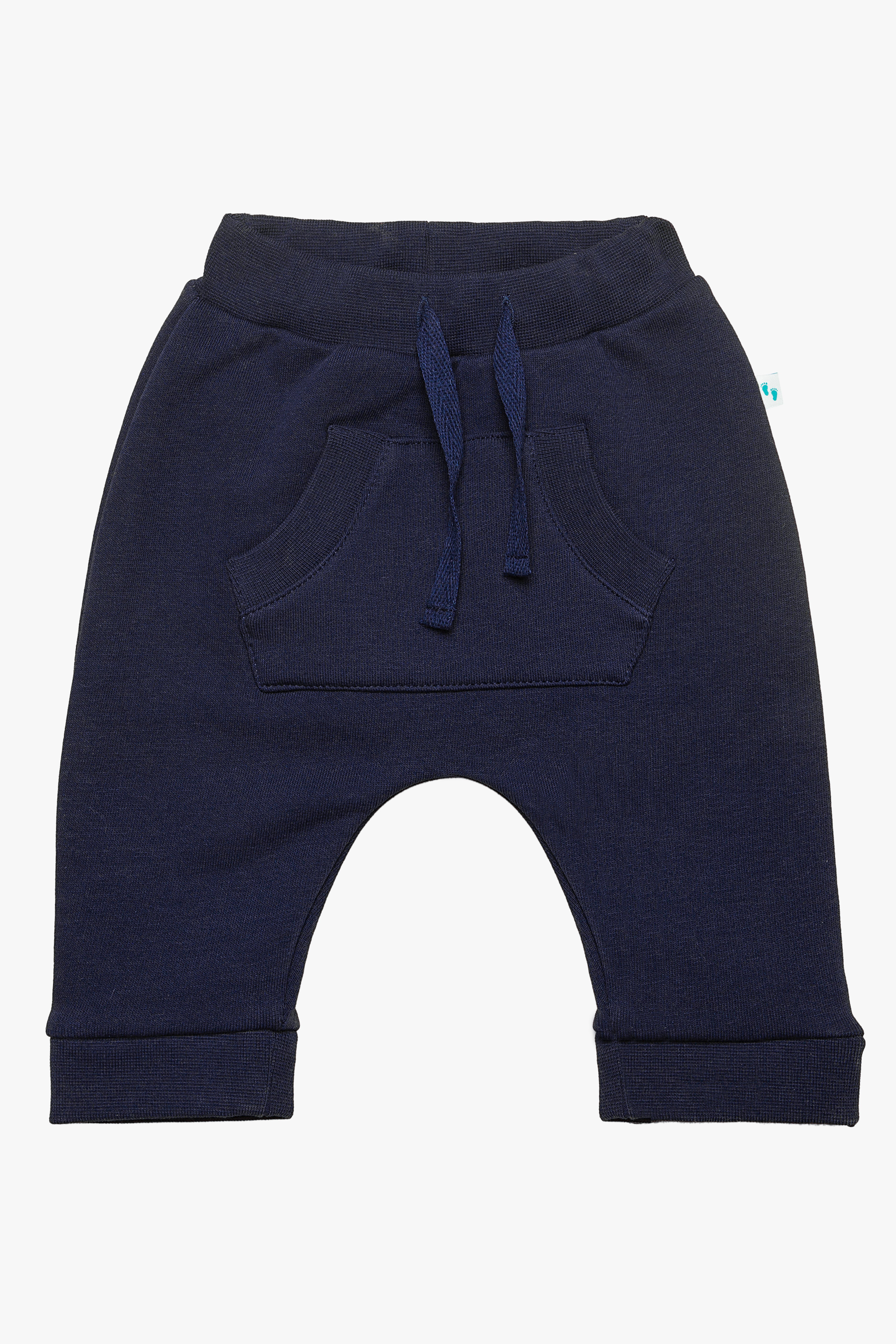 Pamuklu lacivert bebek pantolon - ön görünümü