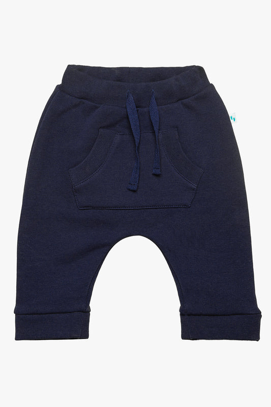 Pamuklu lacivert bebek pantolon - ön görünümü