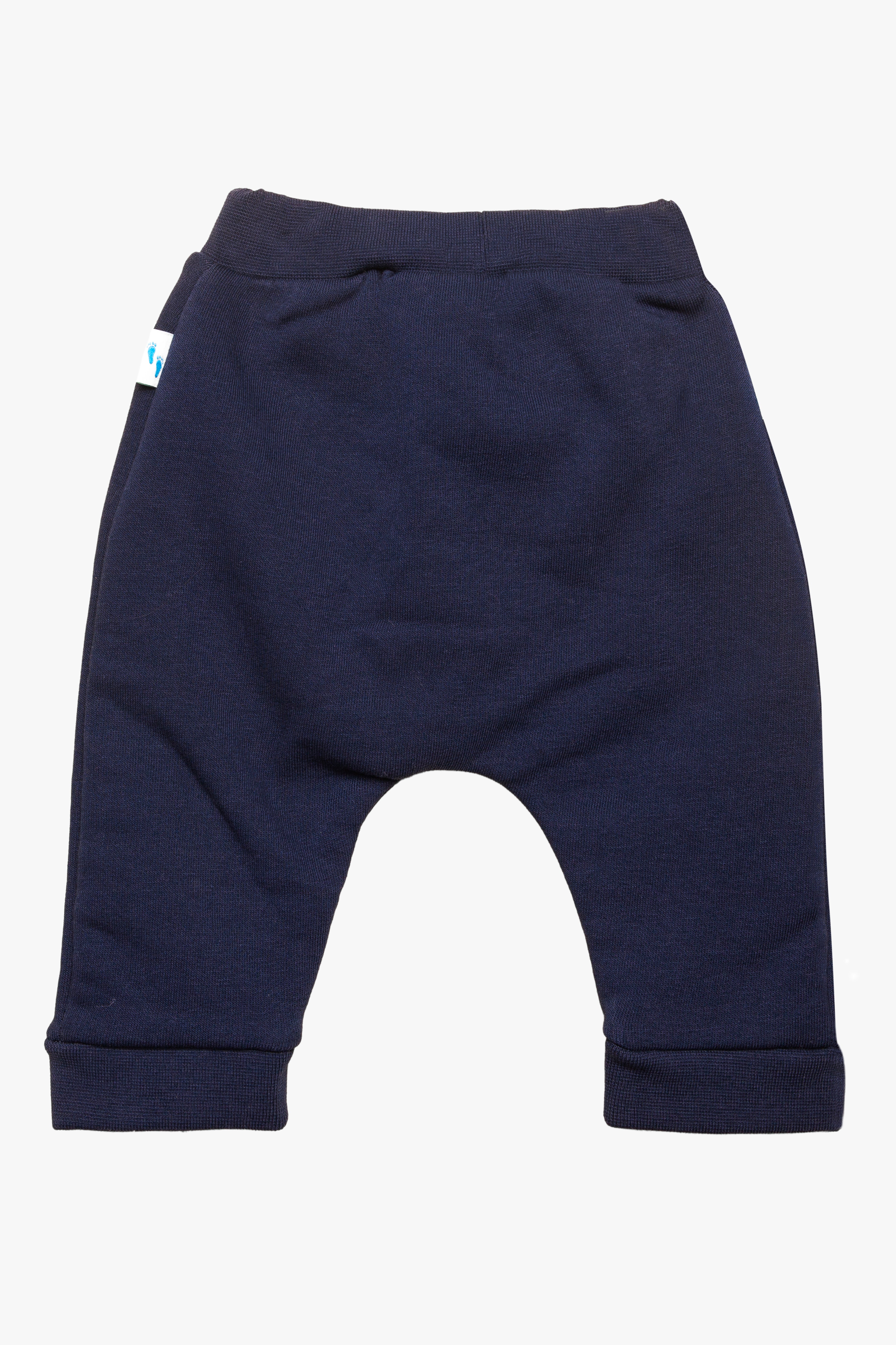 Pamuklu lacivert bebek pantolon - arka görünümü