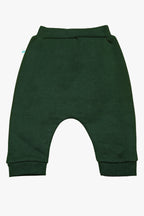 İçi şardonlu çam yeşili bebek şalvar pantolon - arka görünüm