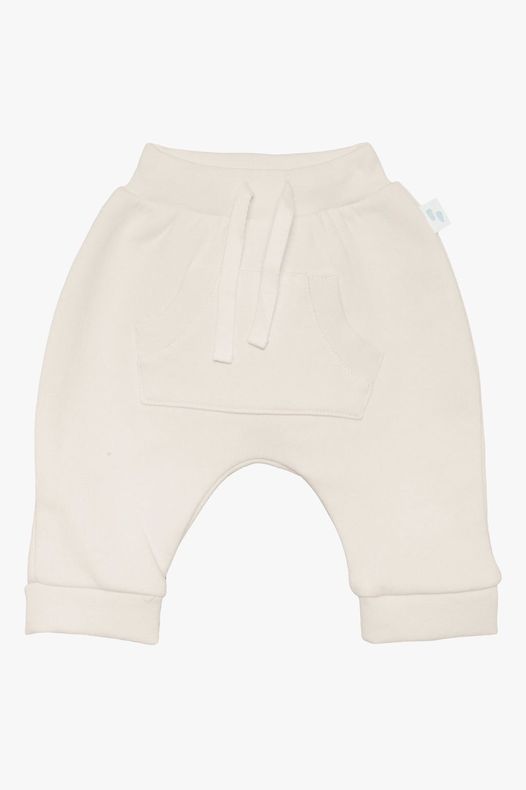 İçi şardonlu ekru bebek şalvar pantolon - ön görünüm