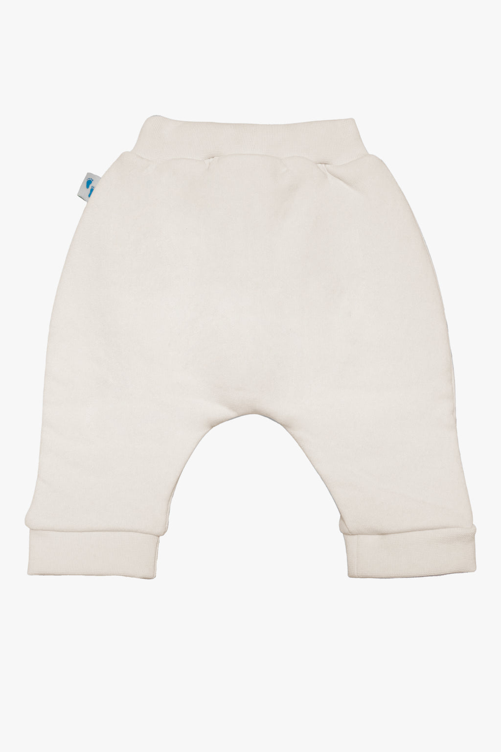 İçi şardonlu ekru bebek şalvar pantolon - arka görünüm