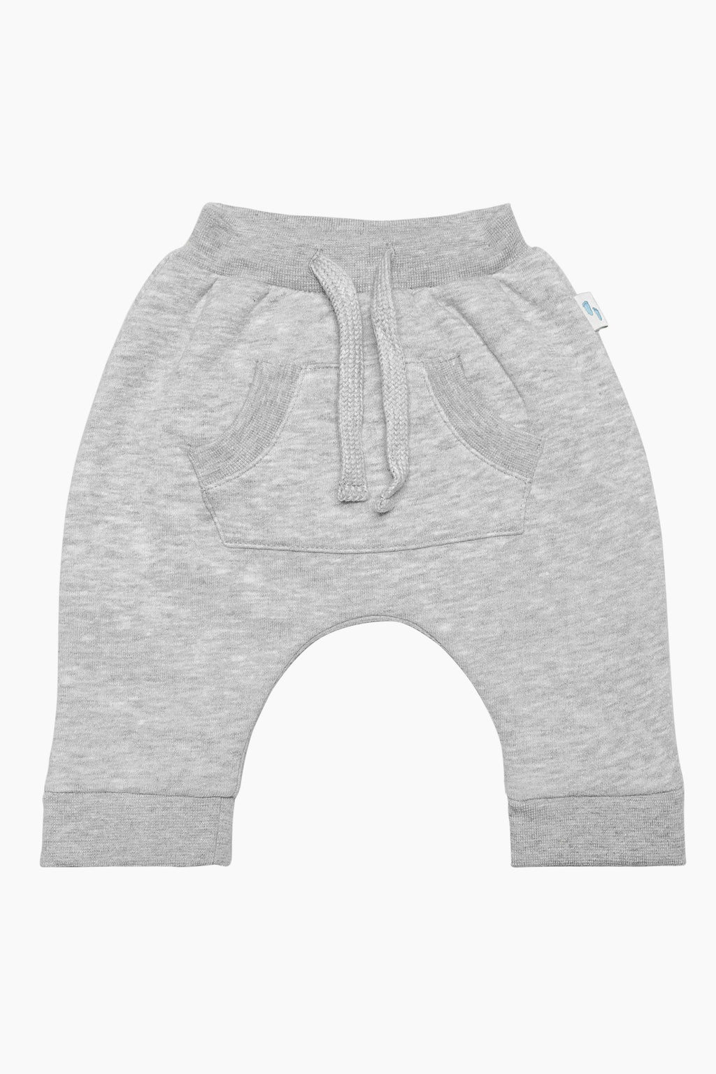 İçi şardonlu gri melanj bebek şalvar pantolon - ön görünüm