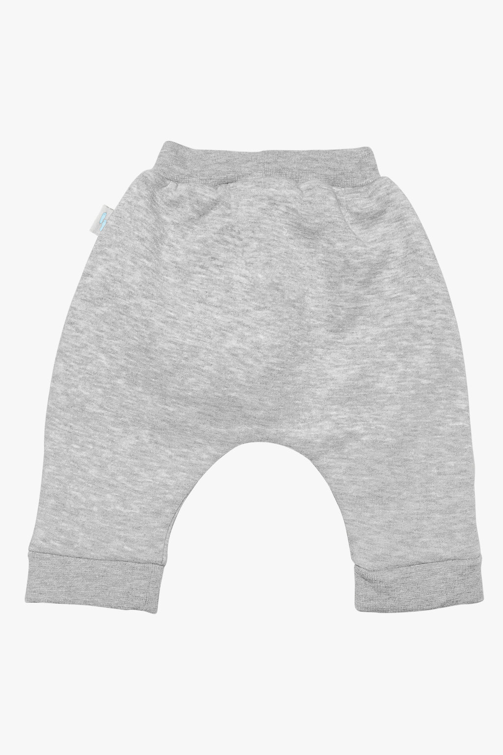 İçi şardonlu gri melanj bebek şalvar pantolon - ön görünüm