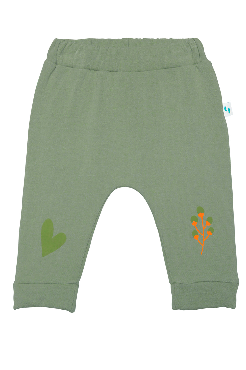 Pamuklu mint bebek eşofman seti - detay görünümü