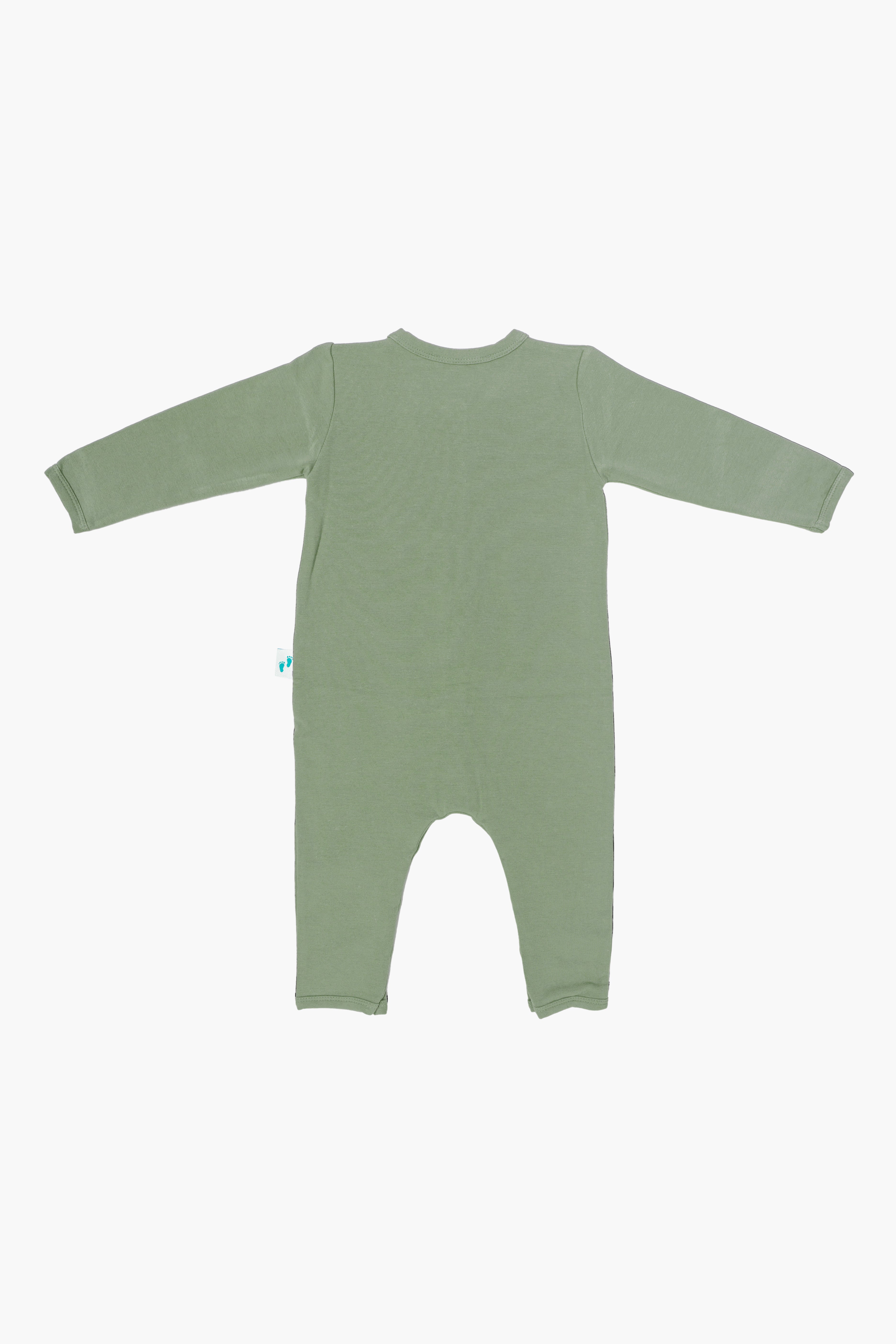 Bebek Çıtçıtlı Tulum Yeşil - Pamuklu Arı Nakışlı 0-24 Ay | Little's World