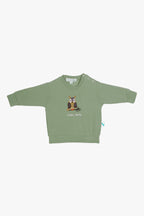 Pamuklu mint bebek alt üst takım - detay görünümü