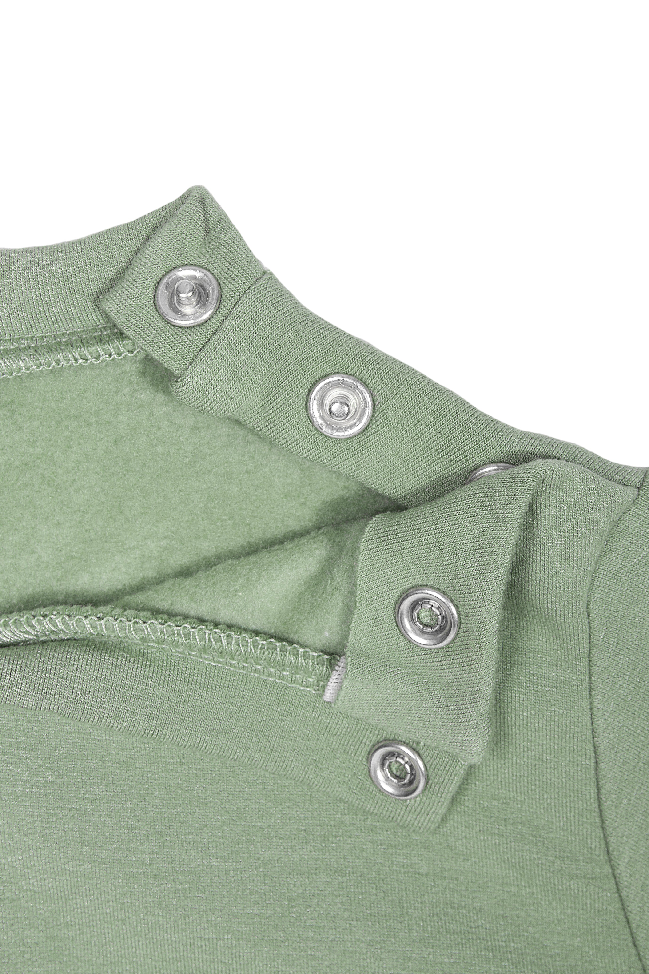 Pamuklu mint bebek alt üst takım - detay görünümü