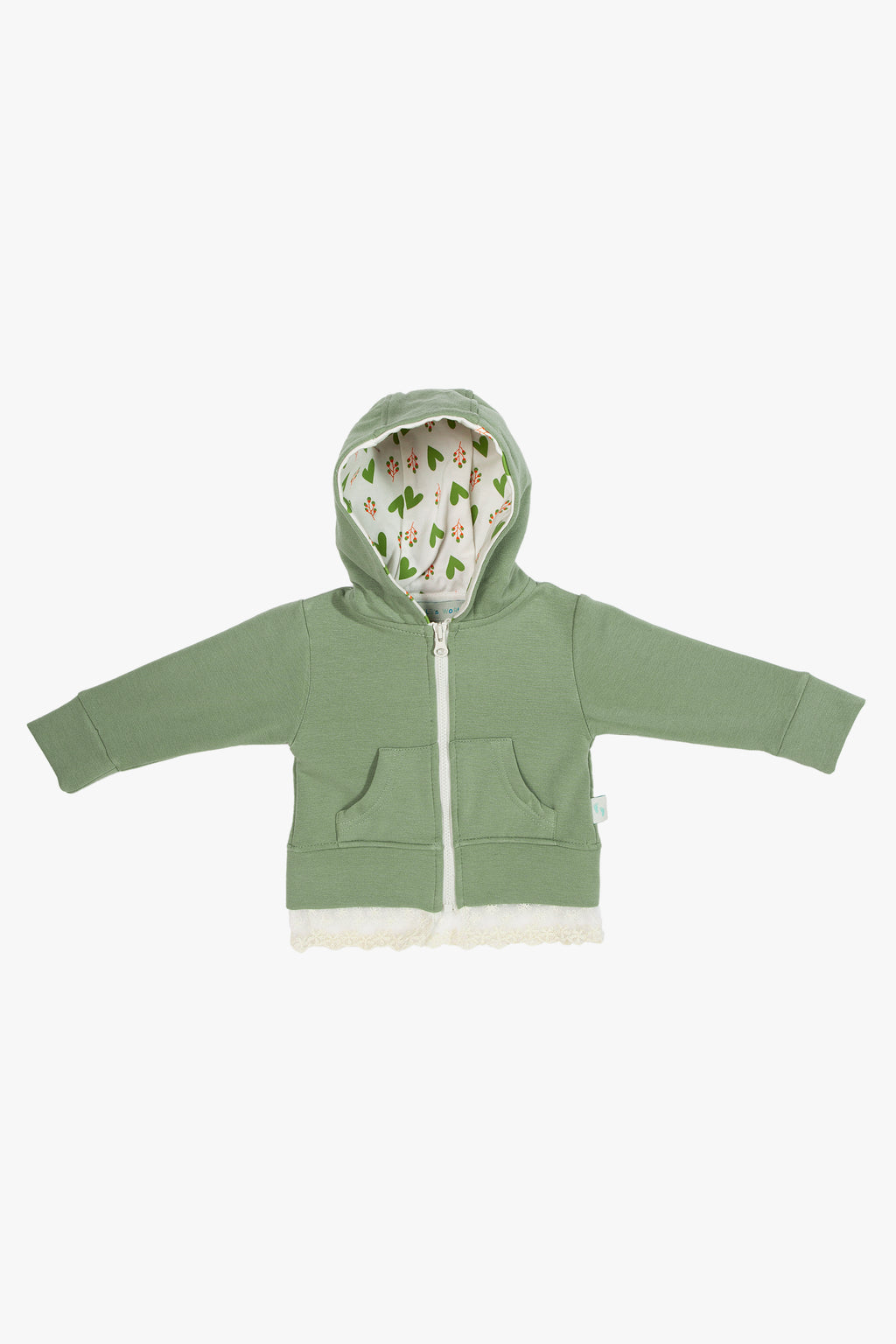 Pamuklu mint bebek eşofman seti - detay görünümü