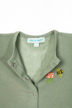 Bebek Çıtçıtlı Tulum Yeşil - Pamuklu Arı Nakışlı 0-24 Ay | Little's World