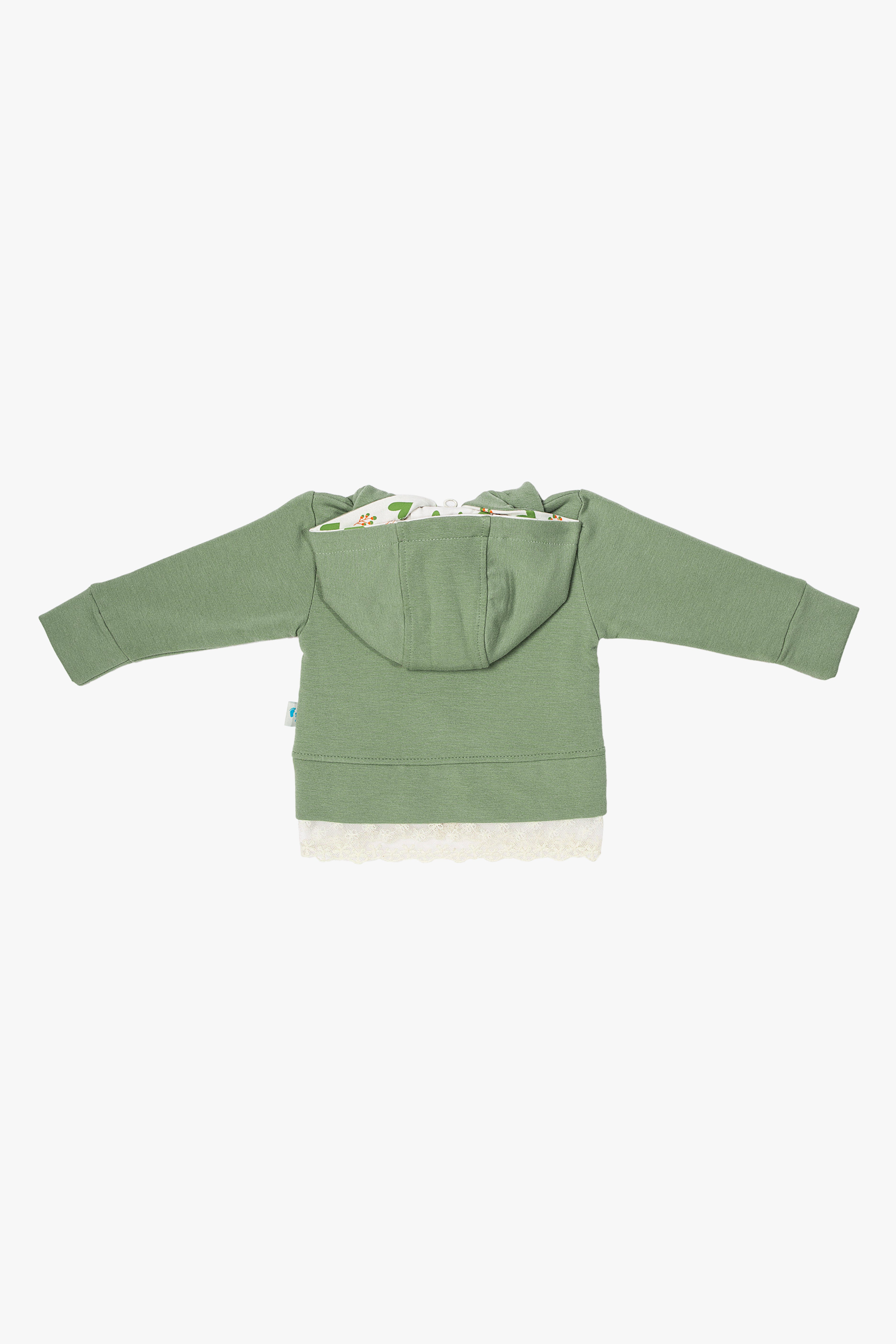 Mint bebek hoodie ve pantolon takımı - arka görünüm