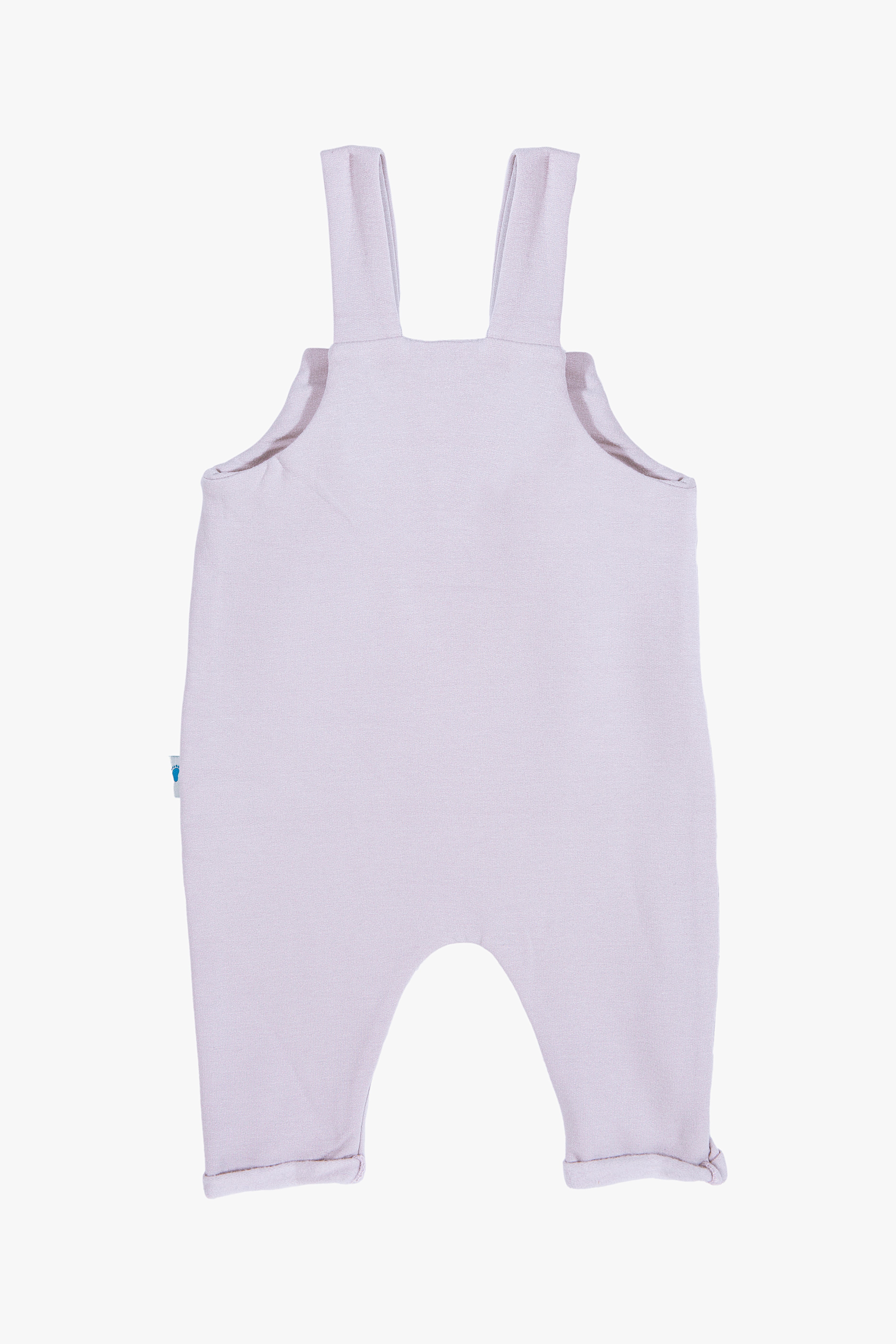 İlikli Bebek Salopet Lavanta Grisi - Pamuklu Tulum 0-24 Ay | Little's World