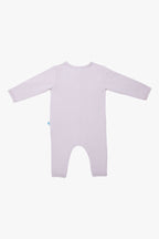 Bebek Çıtçıtlı Tulum Lavanta Grisi - Pamuklu Arı Nakışlı 0-24 Ay