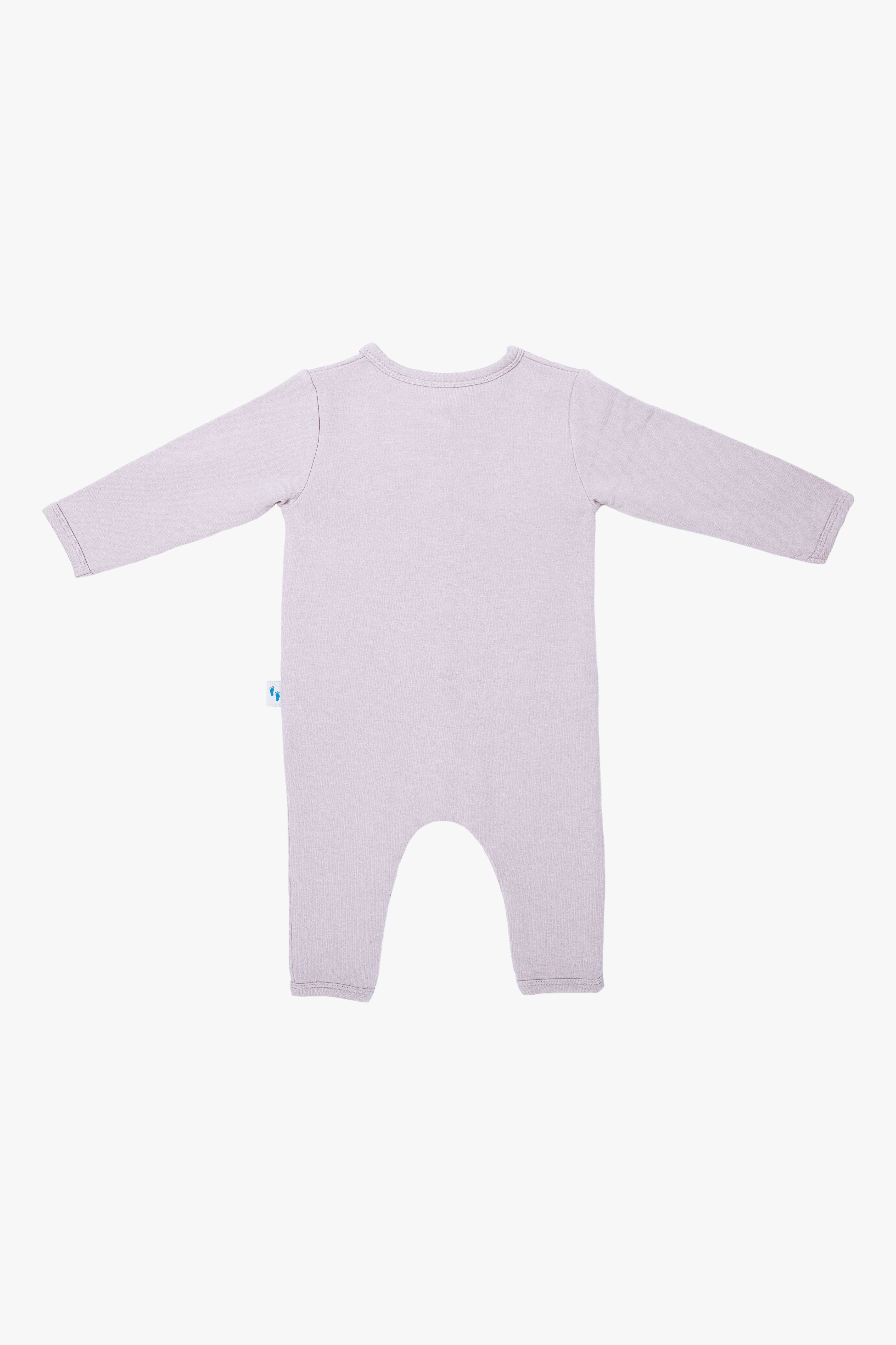 Bebek Çıtçıtlı Tulum Lavanta Grisi - Pamuklu Arı Nakışlı 0-24 Ay