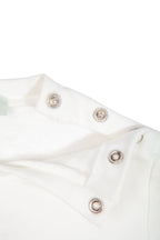 Pamuklu ekru bebek sweatshirt - detay görünümü