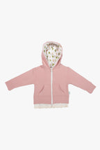 Pamuklu pudra bebek eşofman seti - detay görünümü