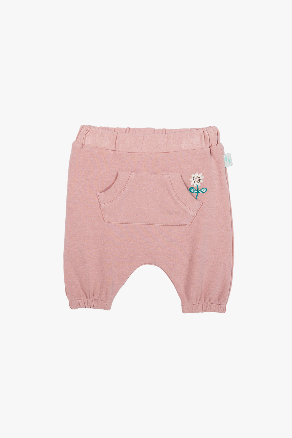 İçi şardonlu pudra bebek takımı kuş nakışlı - ön görünüm