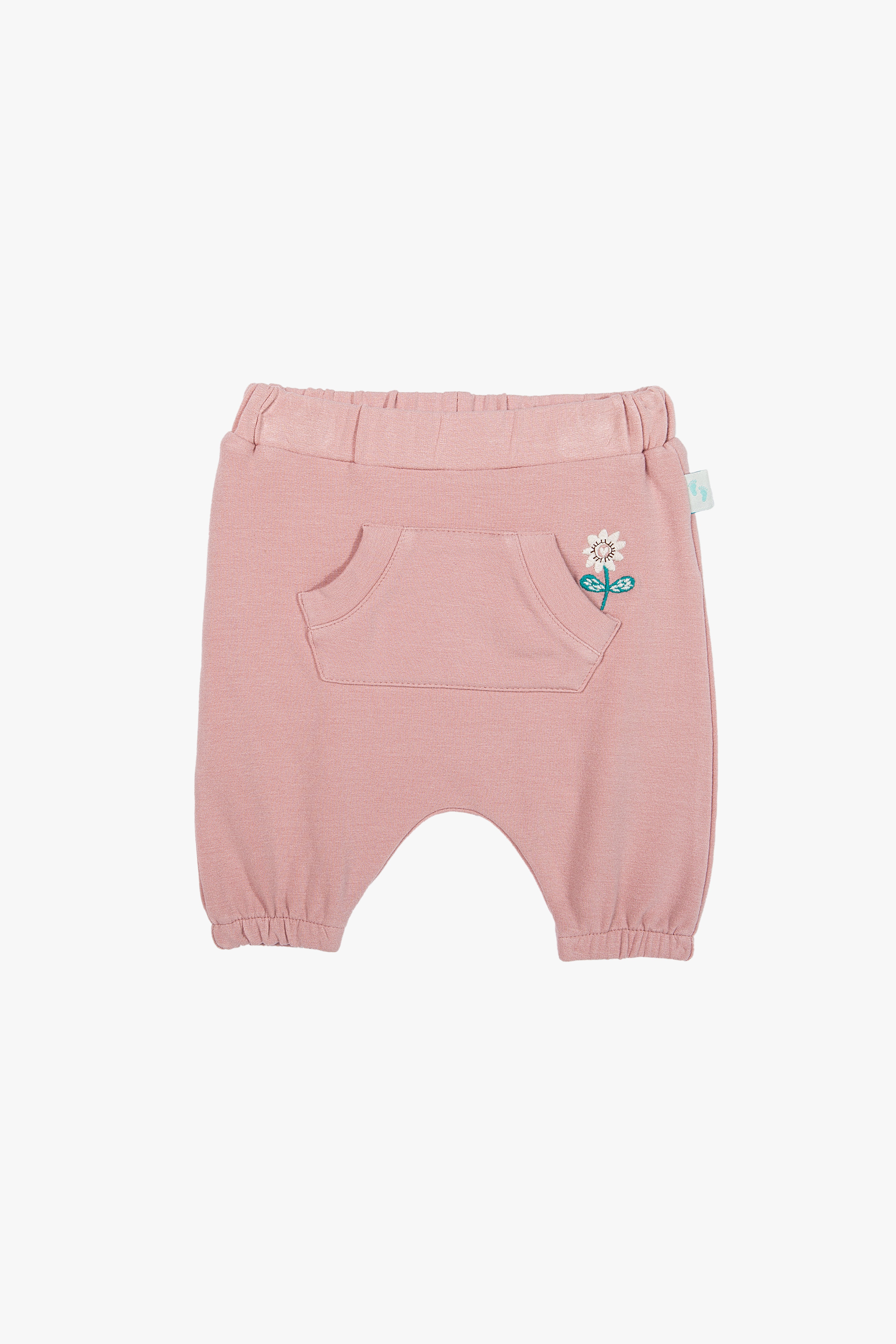 İçi şardonlu pudra bebek takımı kuş nakışlı - ön görünüm