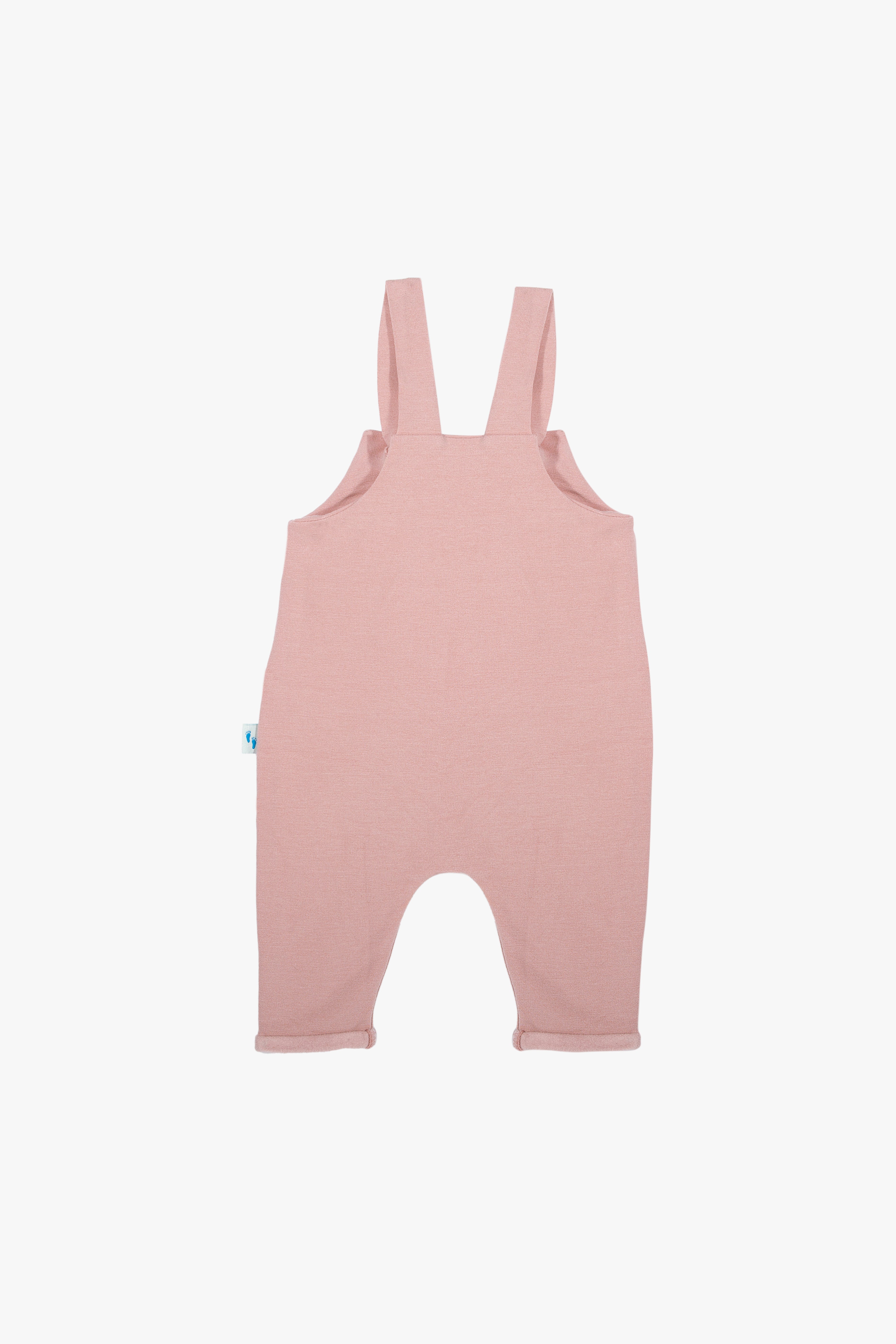 İlikli Bebek Salopet Pudra - Pamuklu Tulum 0-24 Ay | Little's World