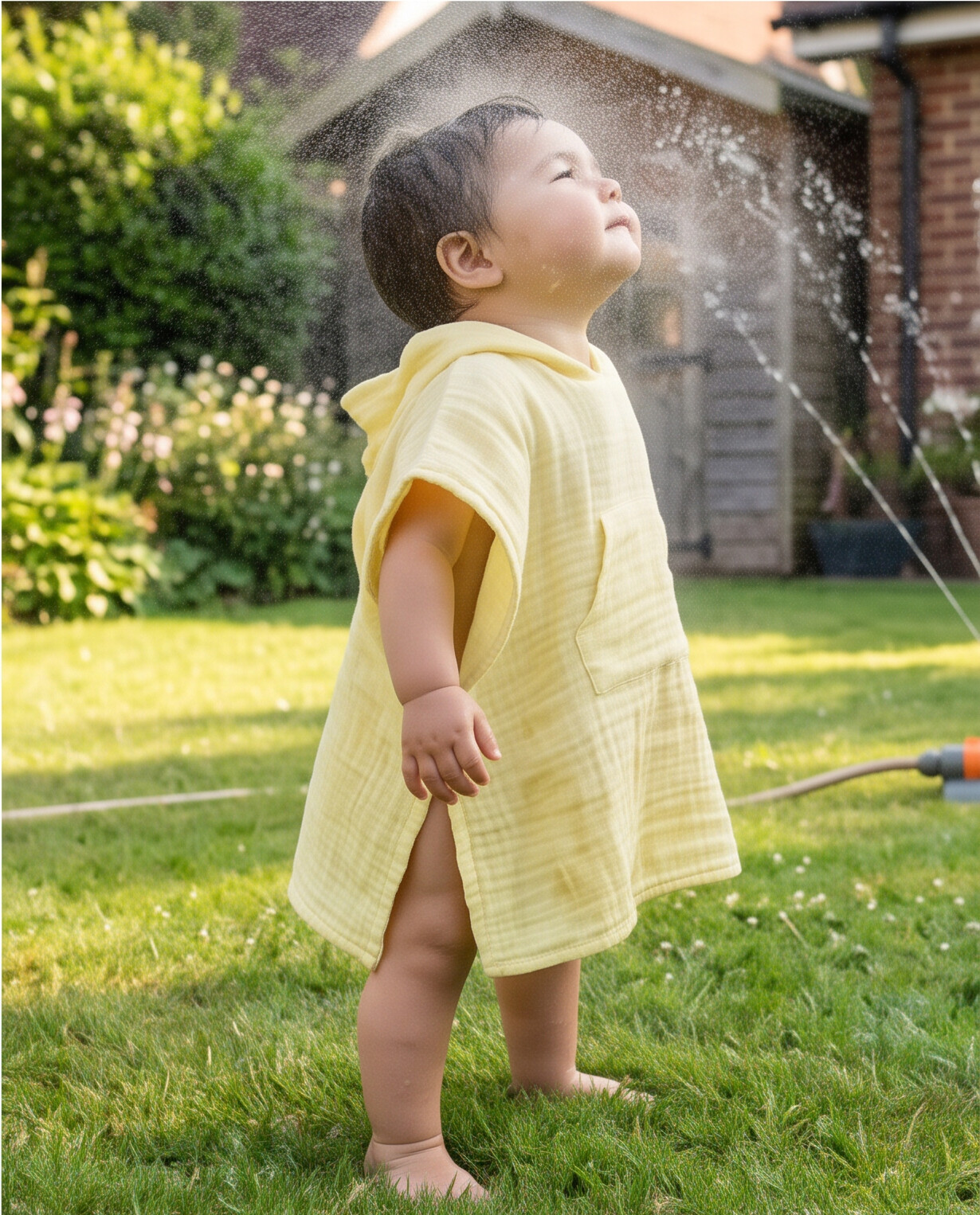 Organik Pamuk Müslin Bebek Panço Garden Glade