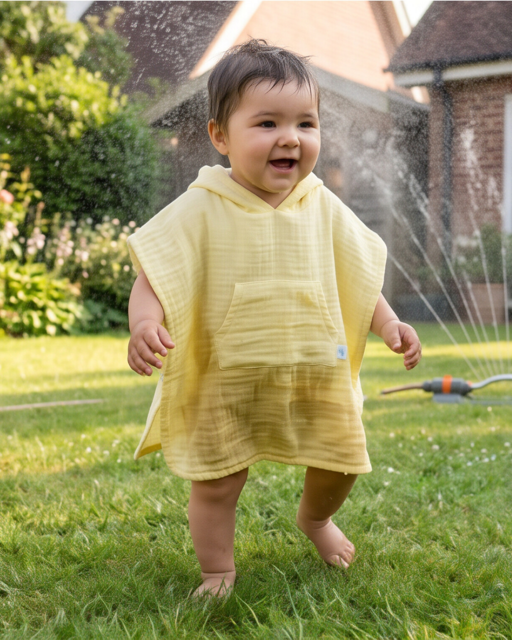 Organik Pamuk Müslin Bebek Panço Garden Glade