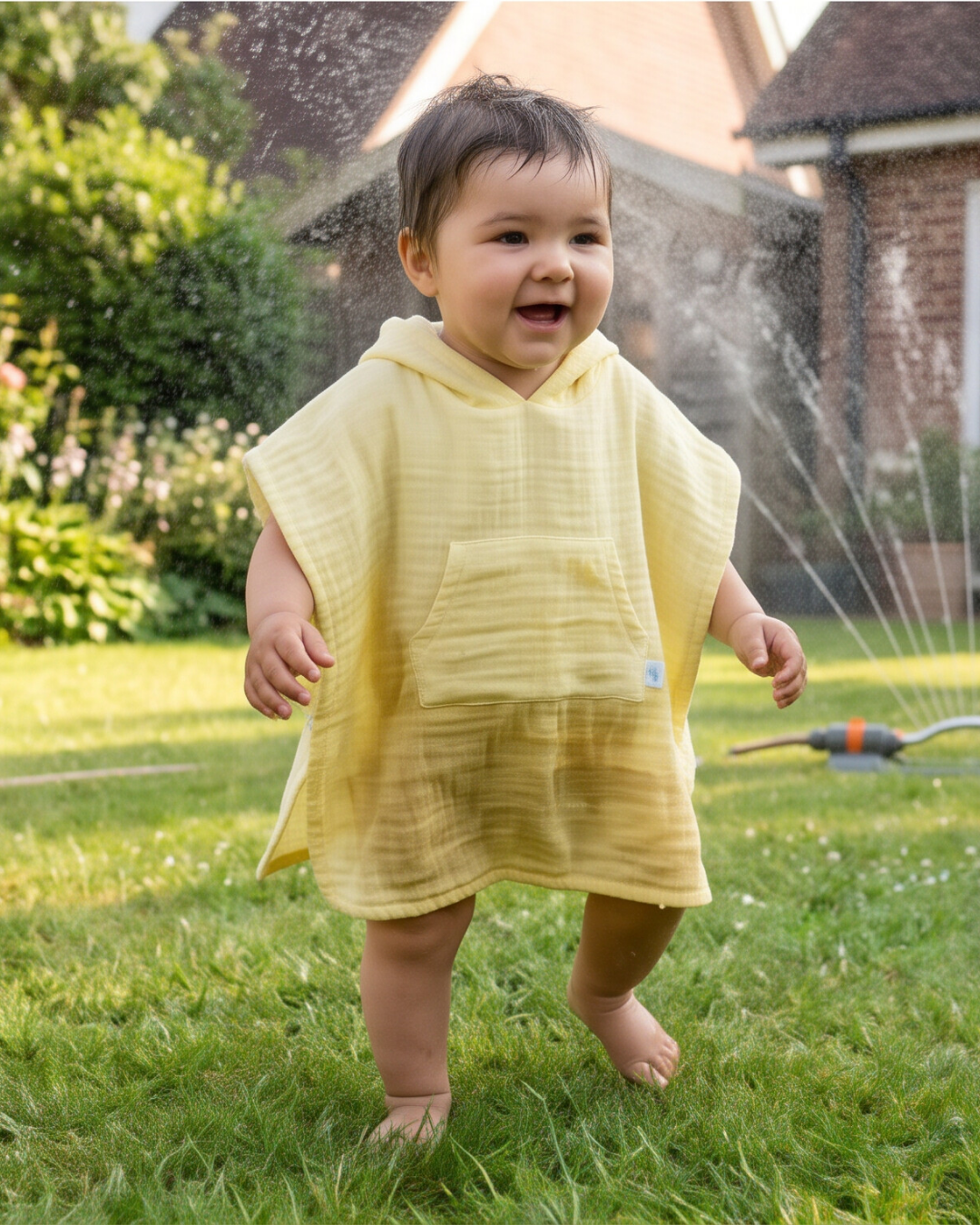 Organik Pamuk Müslin Bebek Panço Garden Glade