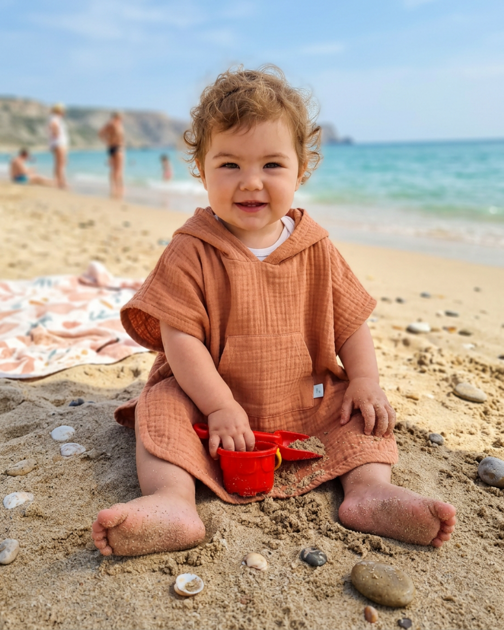 Organik Pamuk Müslin Bebek Panço Toast