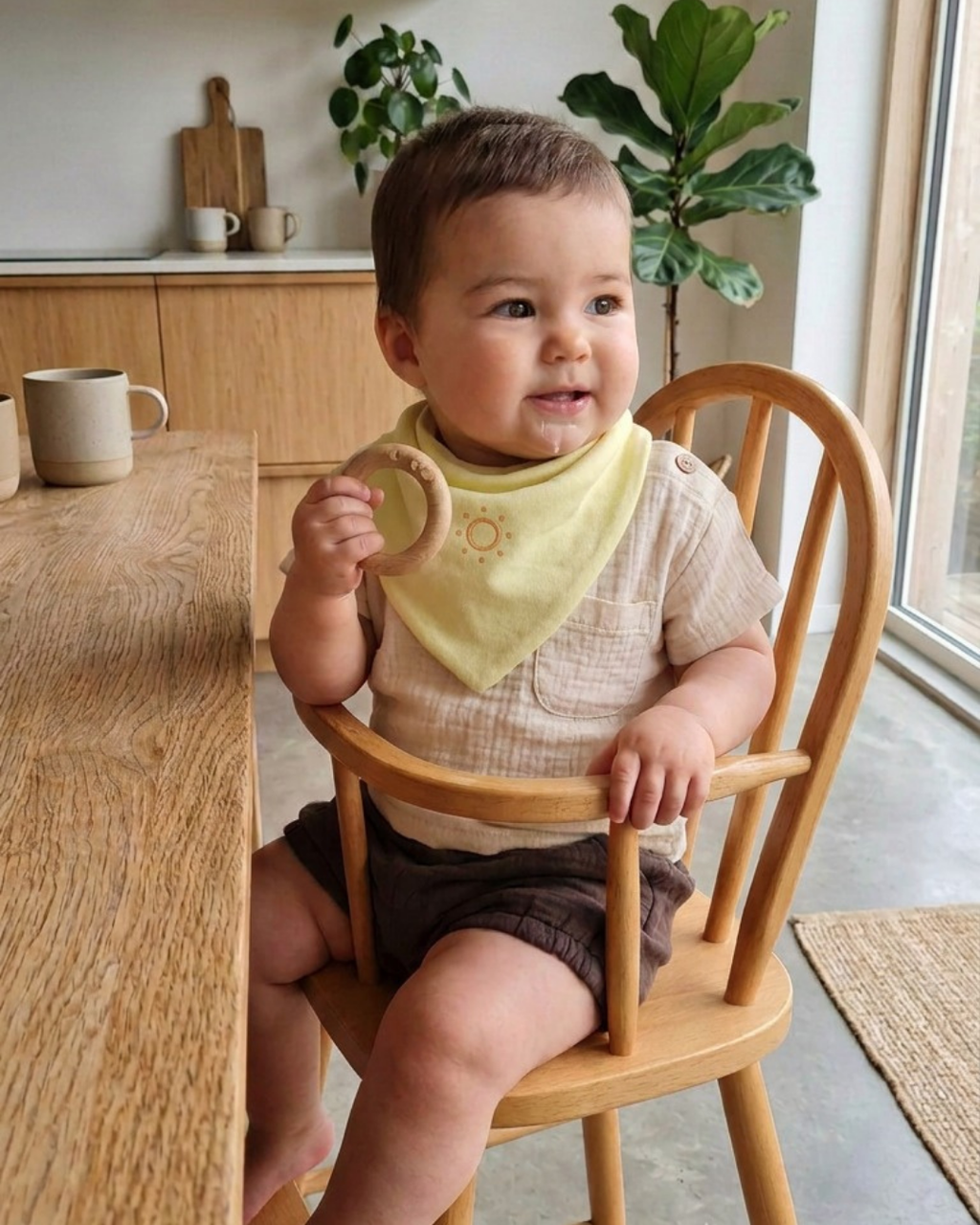 Sıvı Geçirmez Bebek Önlük Simya Garden Glade