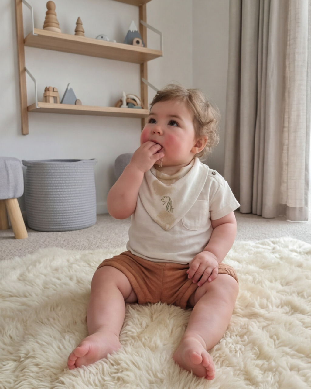 Sıvı Geçirmez Bebek Önlük Simya Silver Birch