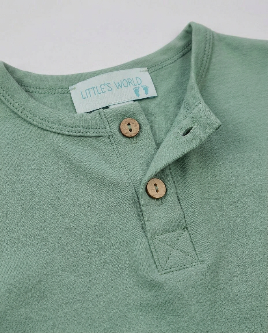 Bebek Sweatshirt  Shale Green Su Dalgası Desen - Simya