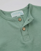 Bebek Sweatshirt  Shale Green Su Dalgası Desen - Simya