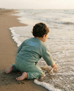 Bebek Sweatshirt  Shale Green Su Dalgası Desen - Simya