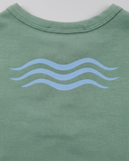 Bebek Sweatshirt  Shale Green Su Dalgası Desen - Simya