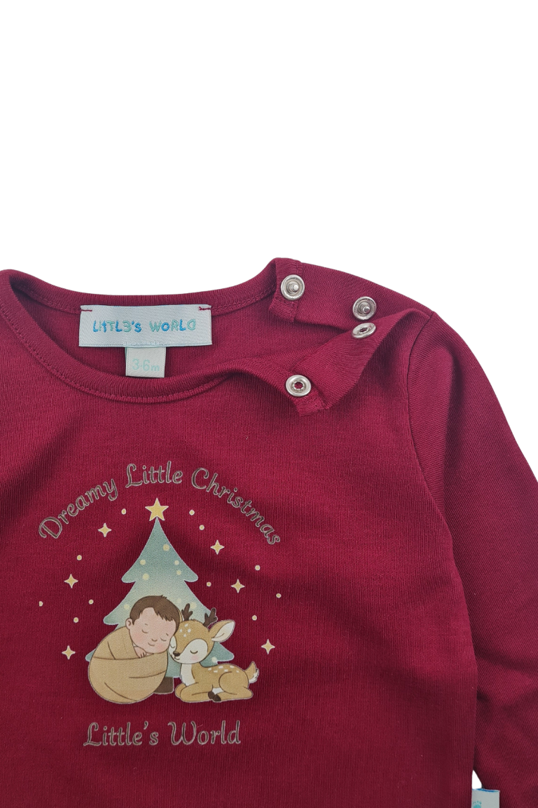 Yeni yıl kırmızı bebek takımı - detay görünümü