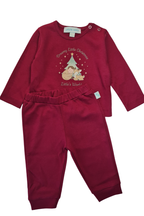 Pamuklu kırmızı bebek alt üst takım - detay görünümü